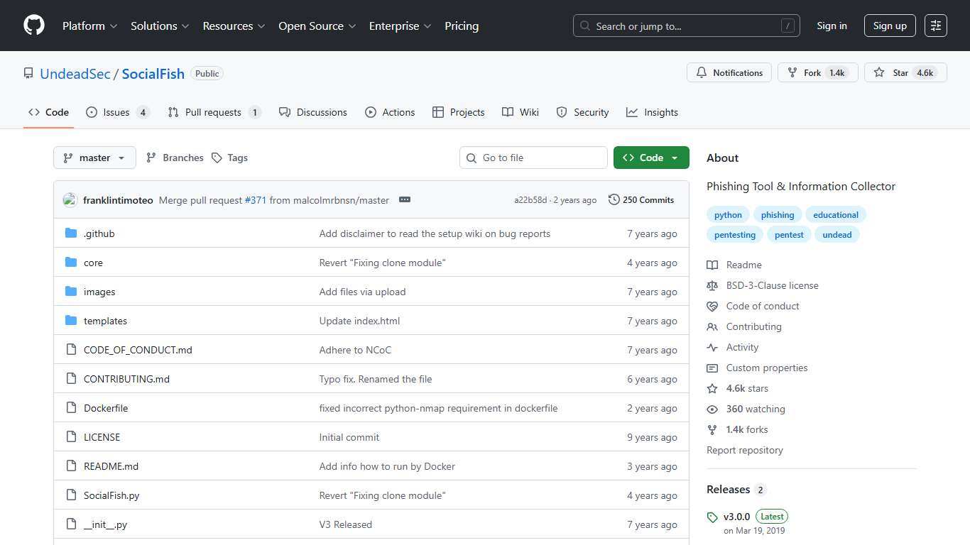 GitHub - UndeadSec/SocialFish: Phishing Tool & Information Collector