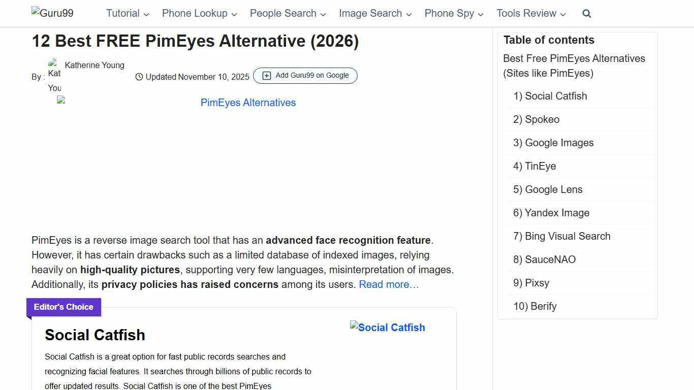12 Best FREE PimEyes Alternative (2026)